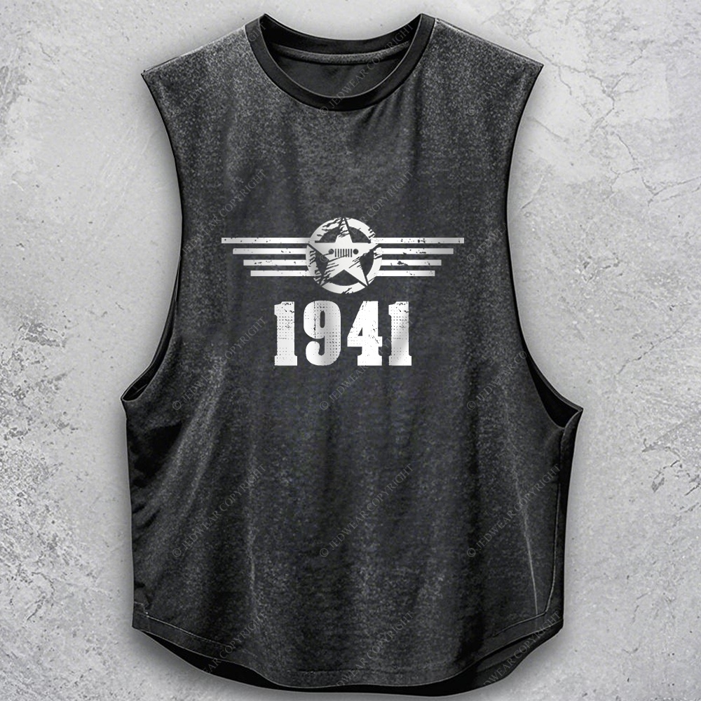 Since 1941 Military Star Rectangle Time  Jp - Men Tank