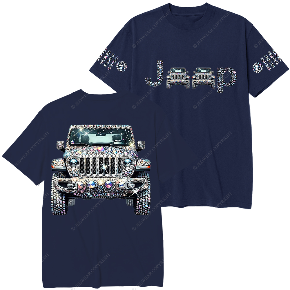 Bling Sparkle Rhinestone Car Glam Girl Jp T-Shirt