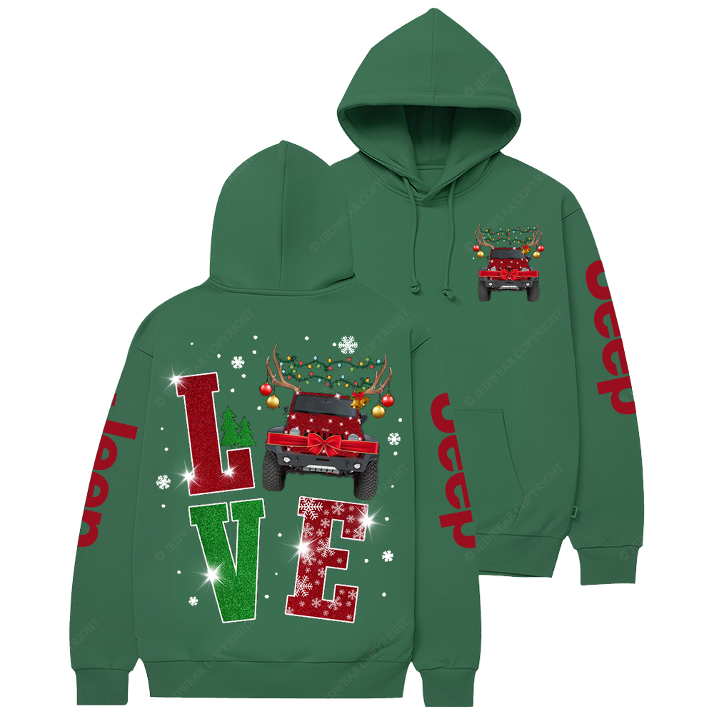 Love Car Merry Christmas Jp Casual Hoodie