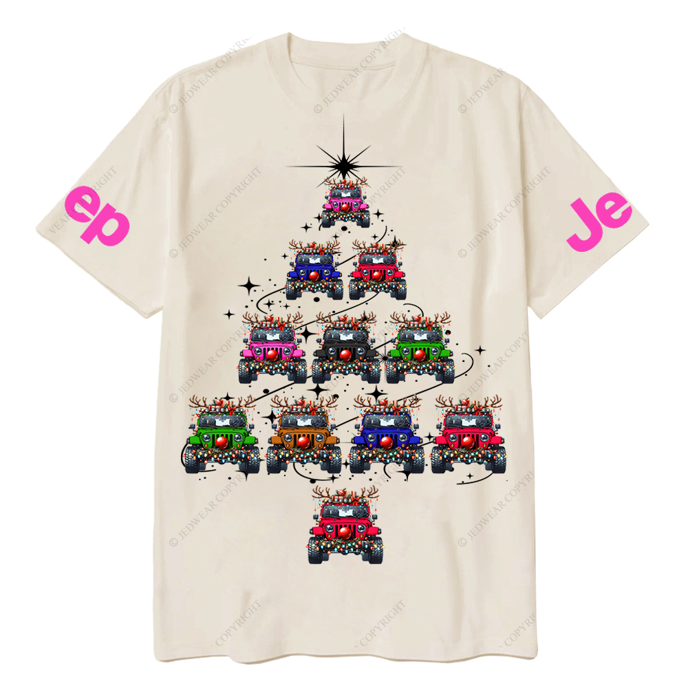 Colorful Lights Merry Christmas Tree Jp T-Shirt