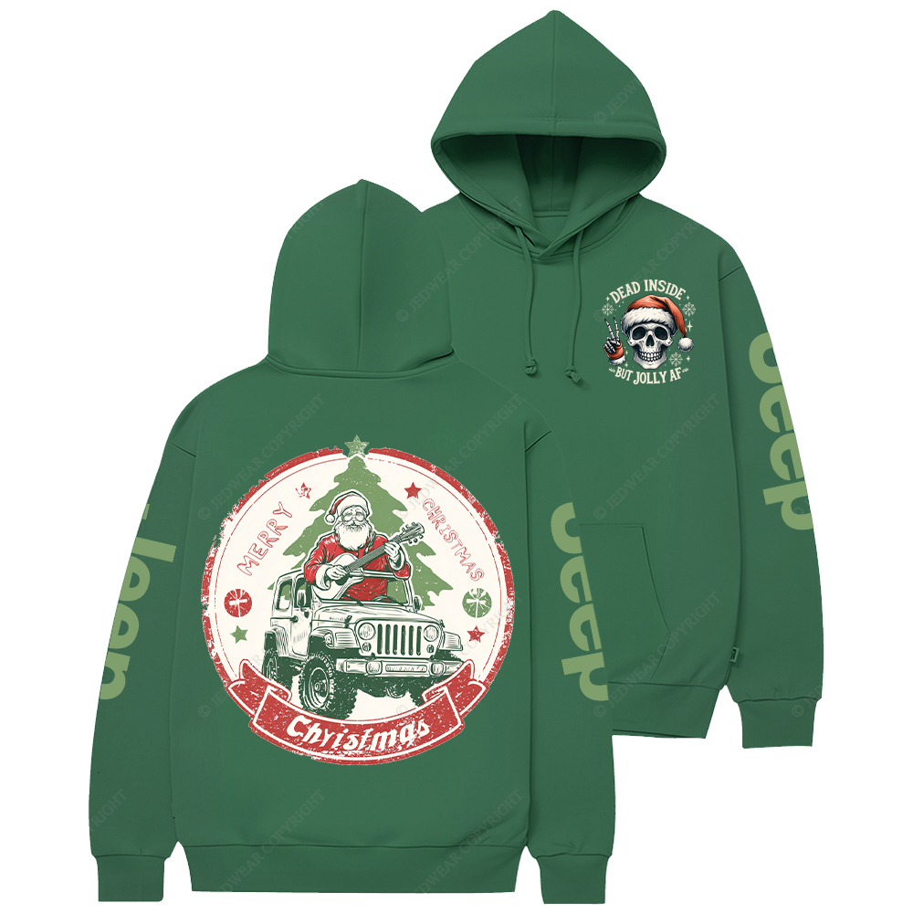 Dead Inside But Jolly Af Merry Christmas Jp Casual Hoodie