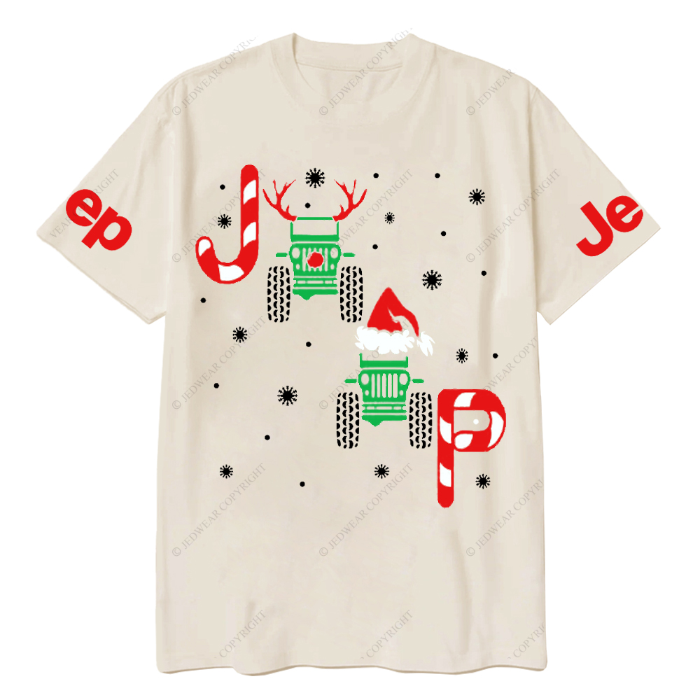 Merry Christmas Snowflakes Antlers Jp T-Shirt