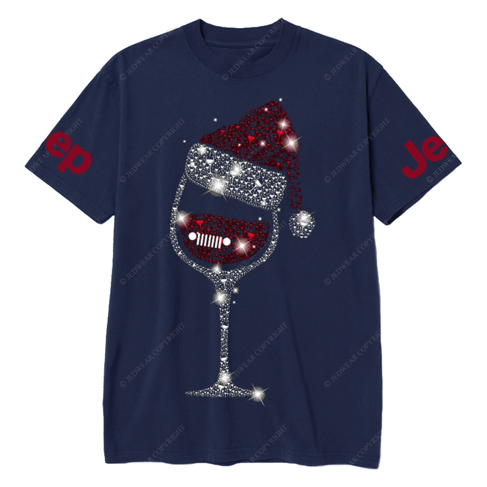 Diamond Bling Glowing Wine Glasses Jp T-Shirt