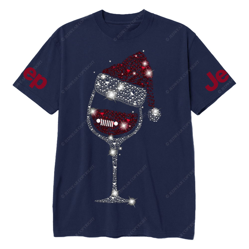 Diamond Bling Glowing Wine Glasses Jp T-Shirt