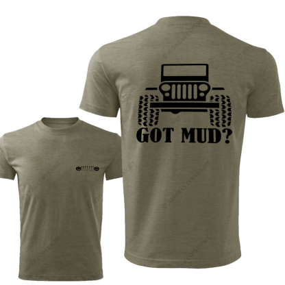 JP Halloween Got Mud Pumpkin Skull And  Front And Rear Design JP T-Shirt
