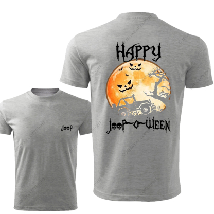 Halloween Four-Wheel Vehicle Driving At Night Pumpkin JP T-Shirt