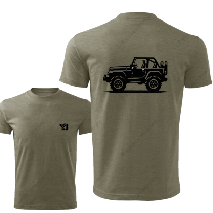 Jp YJ Car Model Front And Rear Design  Jp T-Shirt
