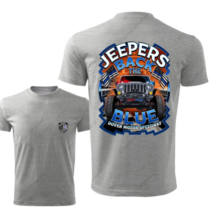 Policeman Jeepers Back The Blue  Dover Motor Speedway Jp T-Shirt