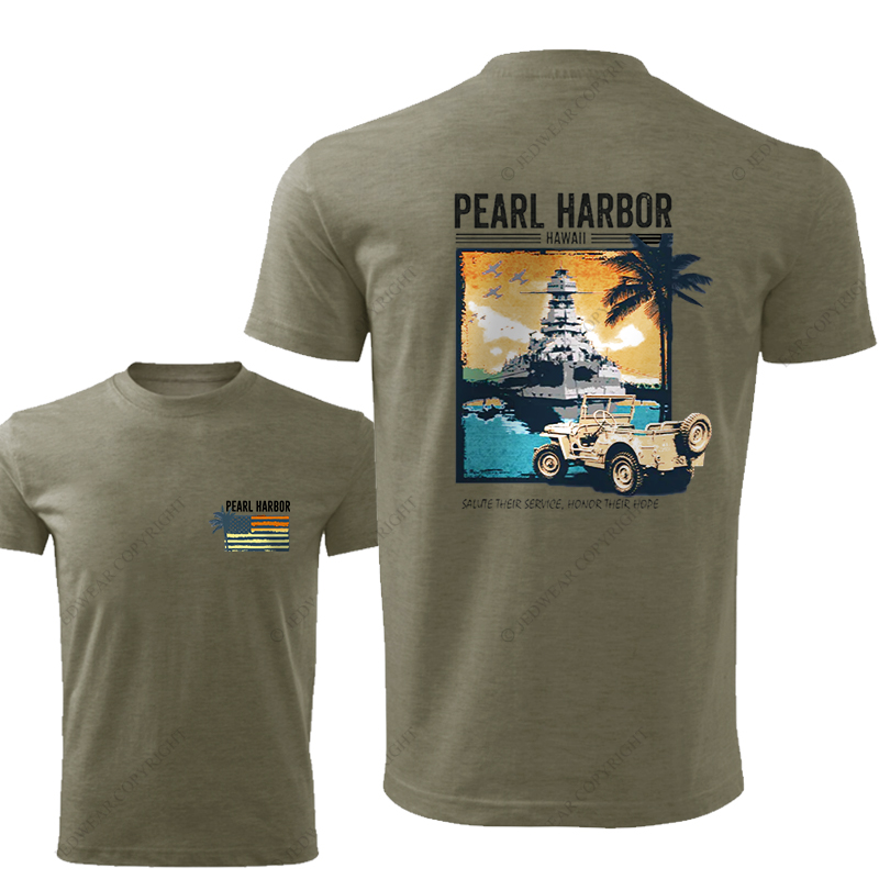 Pearl Harbor Hawaii Sunset Lighthouse JP T-Shirt