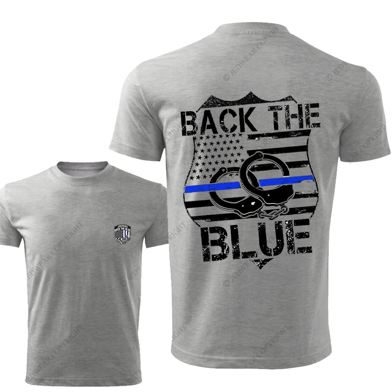 American Flag Policeman Handcuffs Back The Blue  Jp T-Shirt