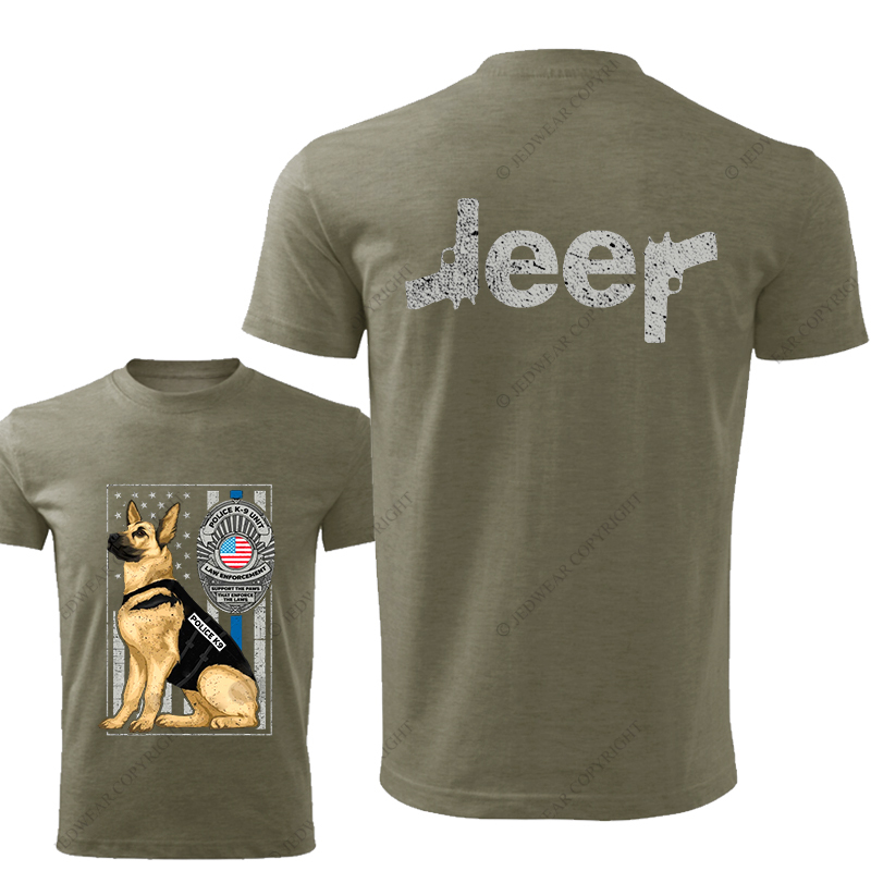 American Flag Police K9 Unit Police Dog Jp T-Shirt