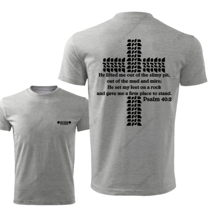 Religion Cross Jesus Bible Wheelmarks  Psalm Jp T-Shirt