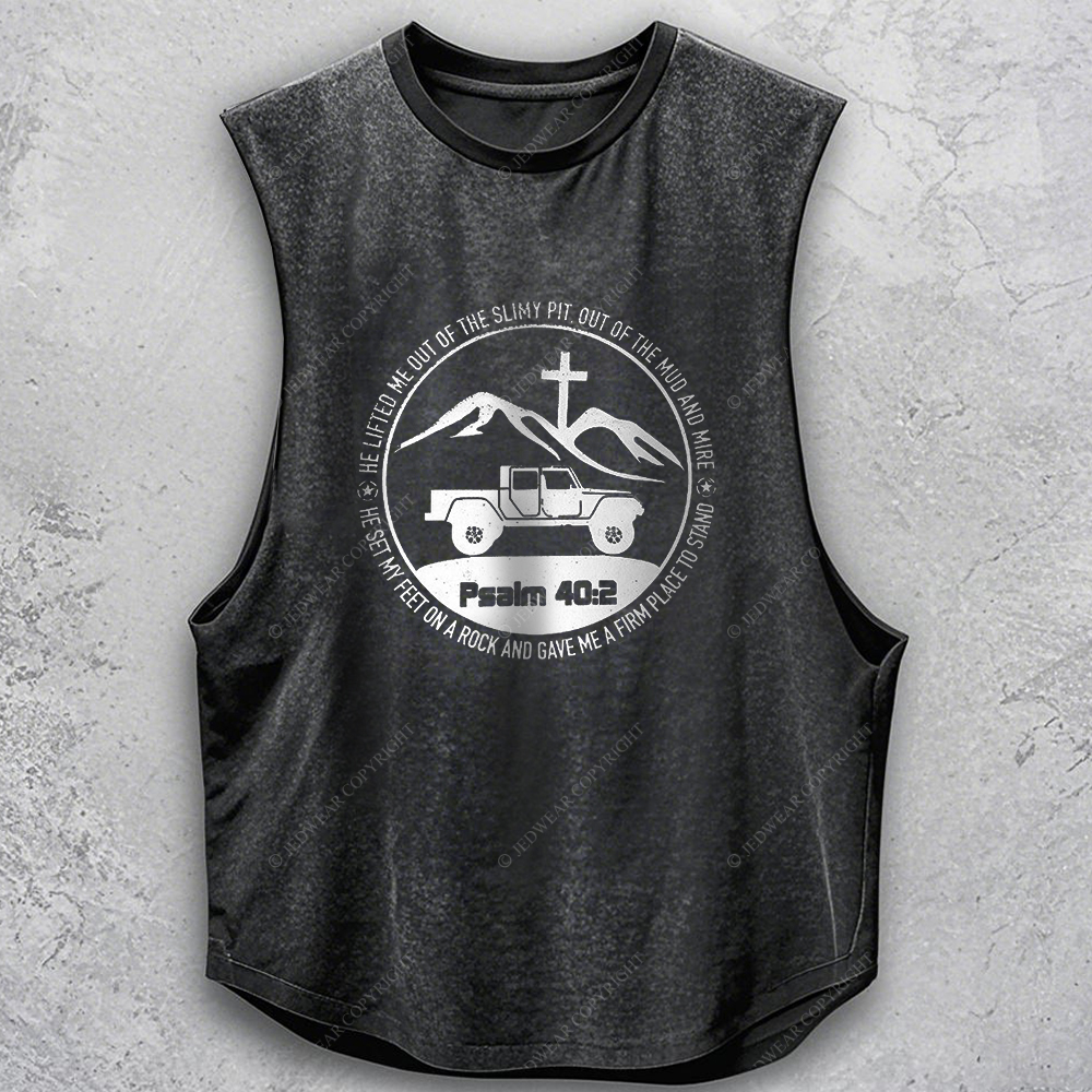Religion The Lifted Me Out Of The Slimy Pit Psalm 40:2 Jp - Men Tank
