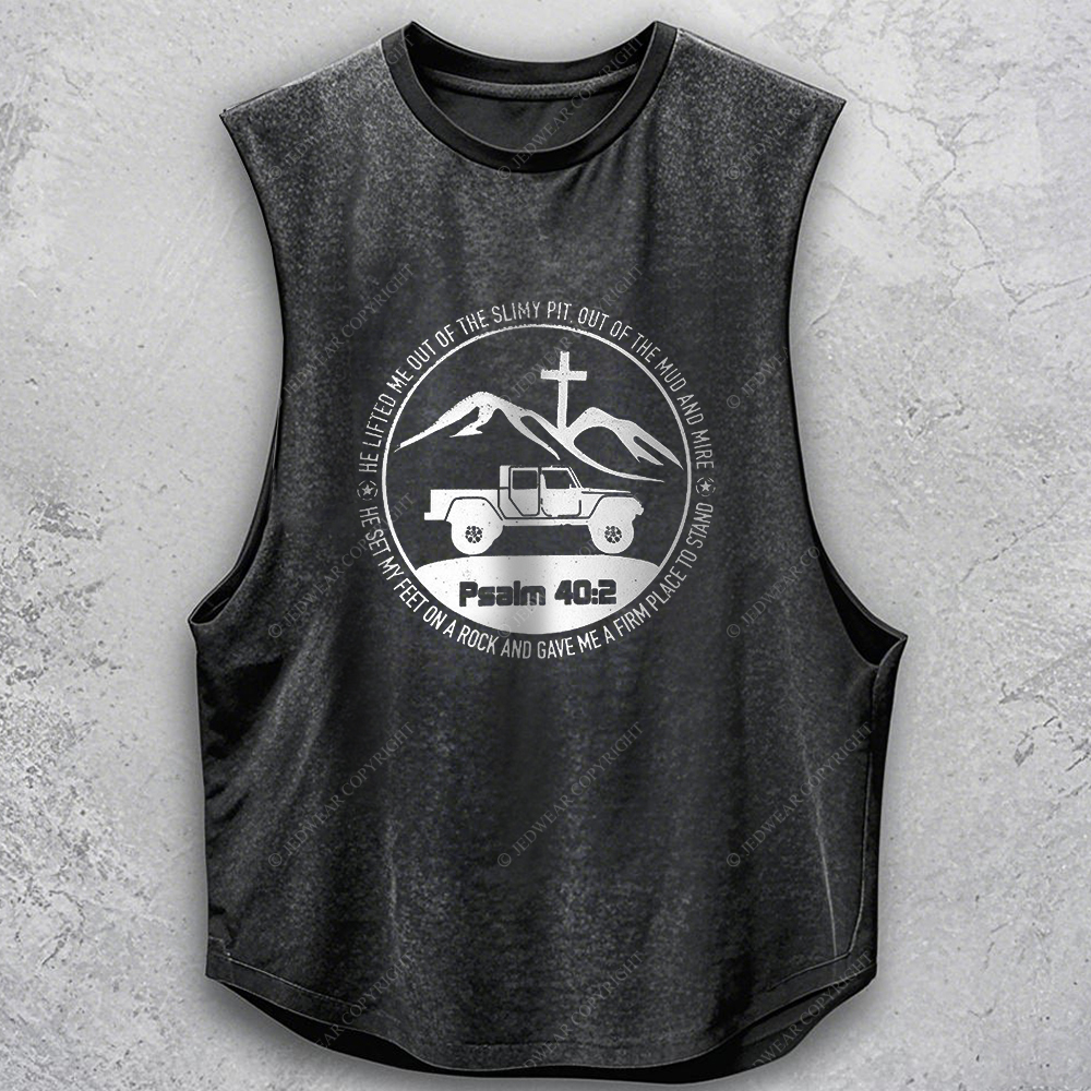 Religion The Lifted Me Out Of The Slimy Pit Psalm 40:2 Jp - Men Tank