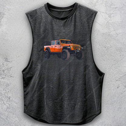Truck Driving On Mountain Road Four-Wheeler Jp - Men Tank