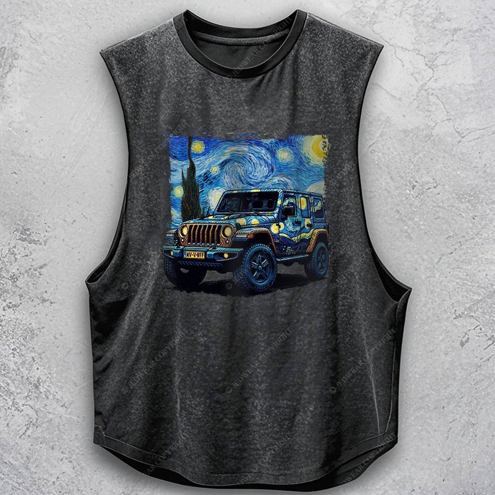 The Starry Night By Van Gogh Canvas Jp - Men Tank