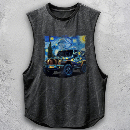 The Starry Night By Van Gogh Canvas Jp - Men Tank