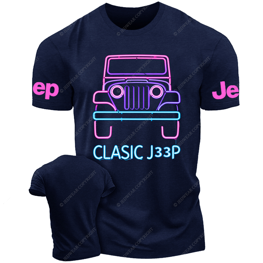 Colorful Neon Lines Off-Road Clasic Jp T-Shirt