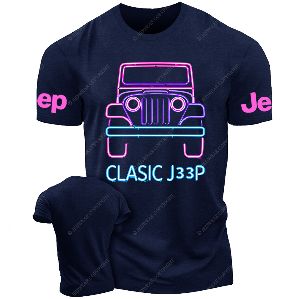 Colorful Neon Lines Off-Road Clasic Jp T-Shirt