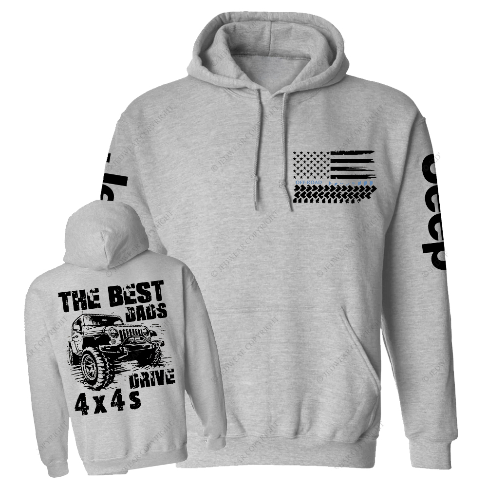 The Best Dads Drive 4x4 Jp Casual Hoodie