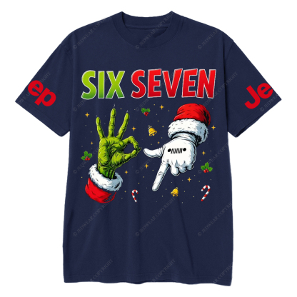 Six Seven Christmas Slang Xmas Meme Funny Number Jp T-Shirt