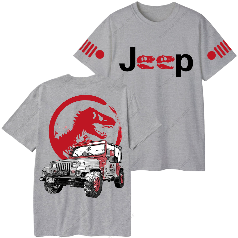 Dinosaur On The Back Of An Off-Road Vehicle Jp T-Shirt