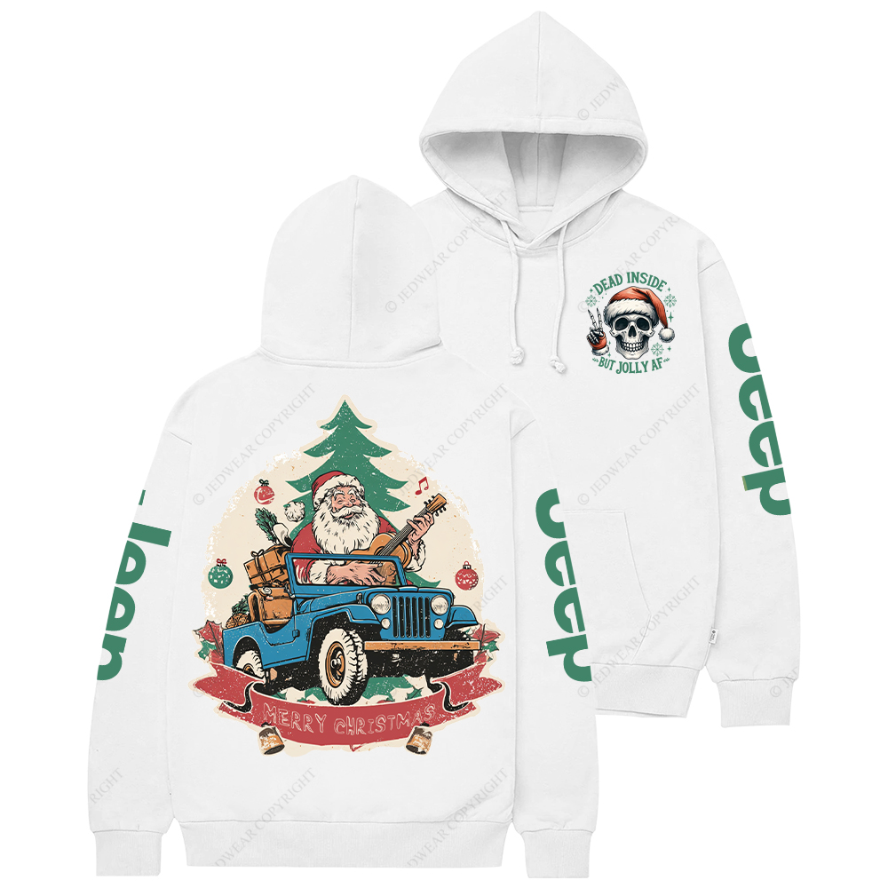 Dead Inside But Jolly Af Merry Christmas Jp Casual Hoodie