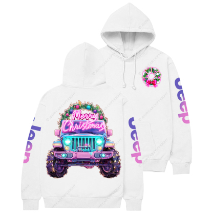 Chubby Neon-Style Off-road With Rounded Cartoon Proportions Jp Casual Hoodie