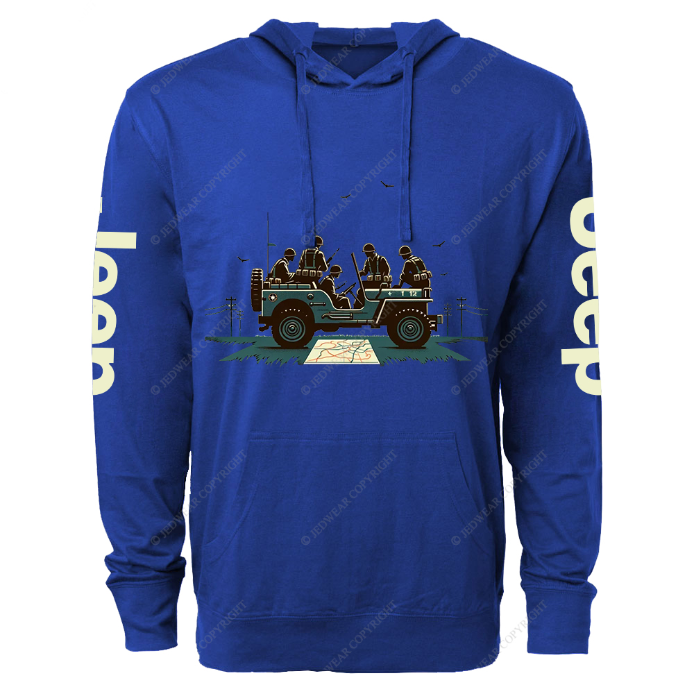 Retro Military Soldiers Jp Lightweight Hoodie