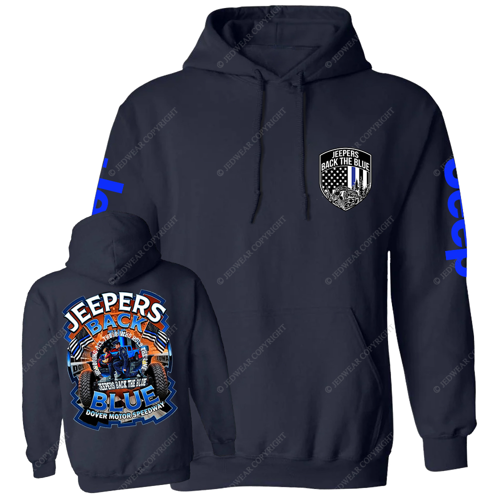 Police Jeepers Back The Blue Dover Motor Speedway Jp Casual Hoodie