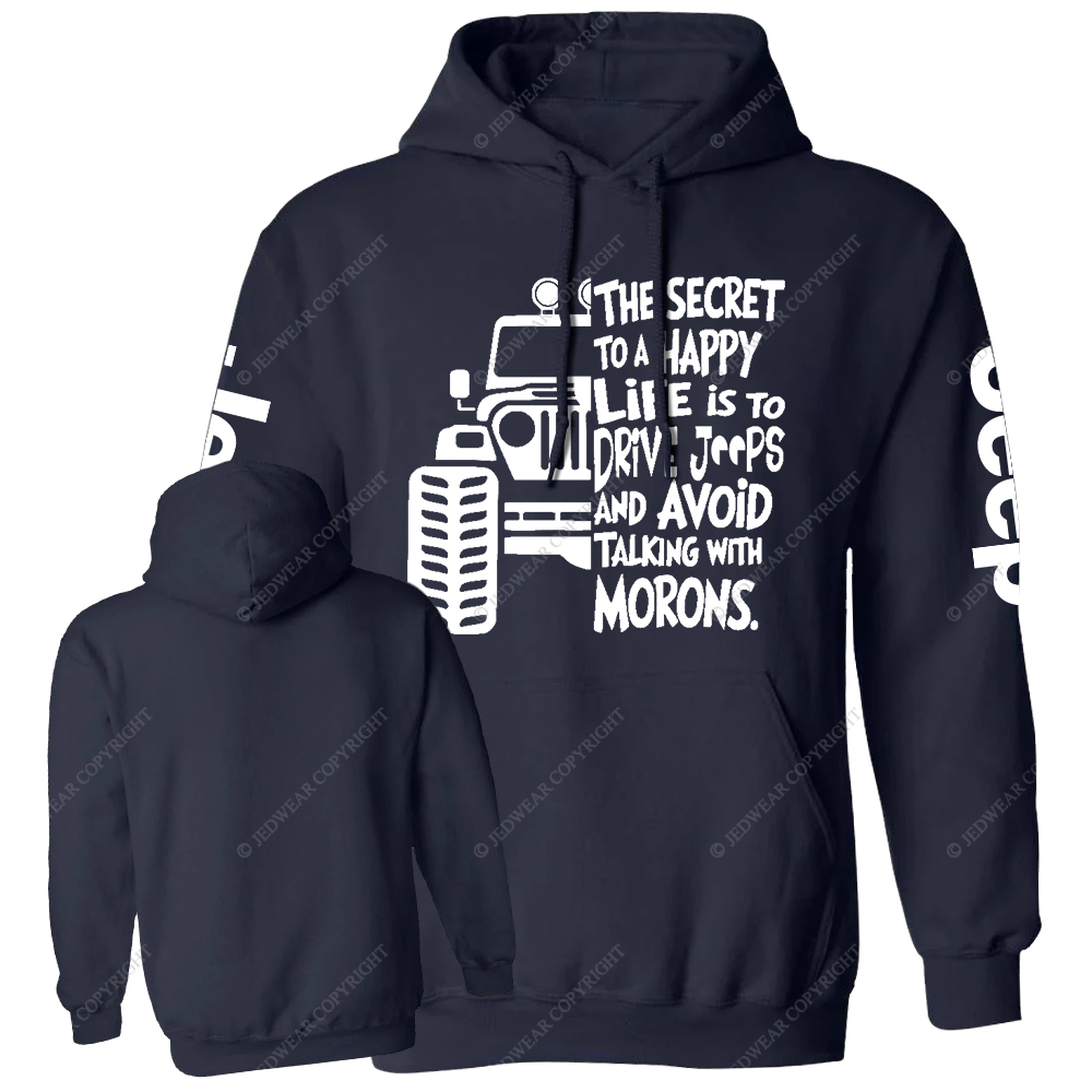 The Secret To A Happy Life Is To Drive Jp Casual Hoodie