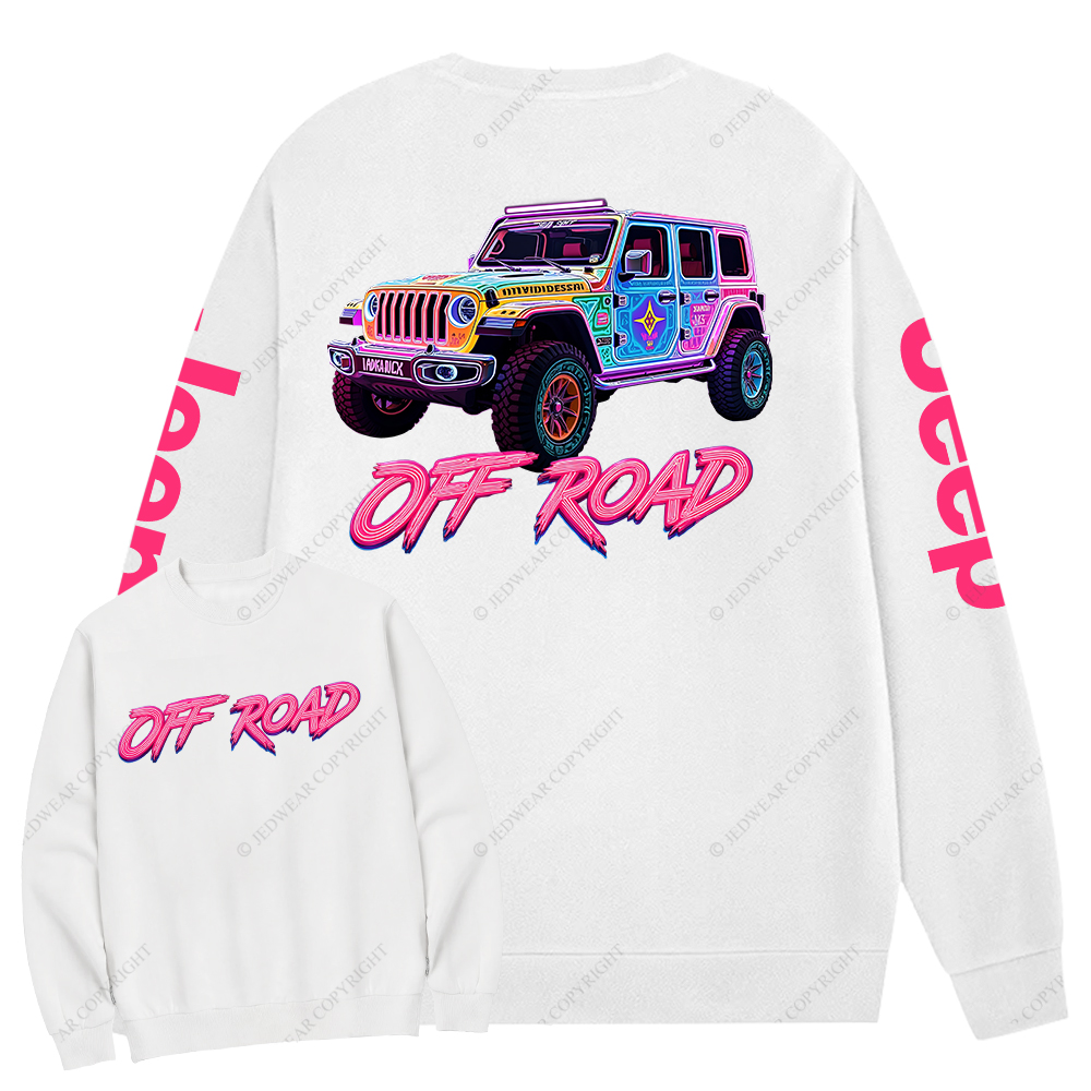 Colorful Neon Lines Jp Crew Neck Sweatshirt