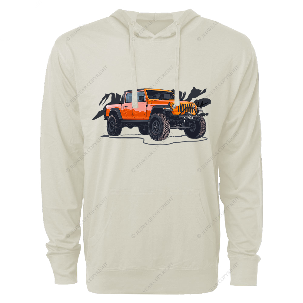 Truck Driving On Mountain Road Four-Wheeler Jp Oversized Lightweight Hoodie
