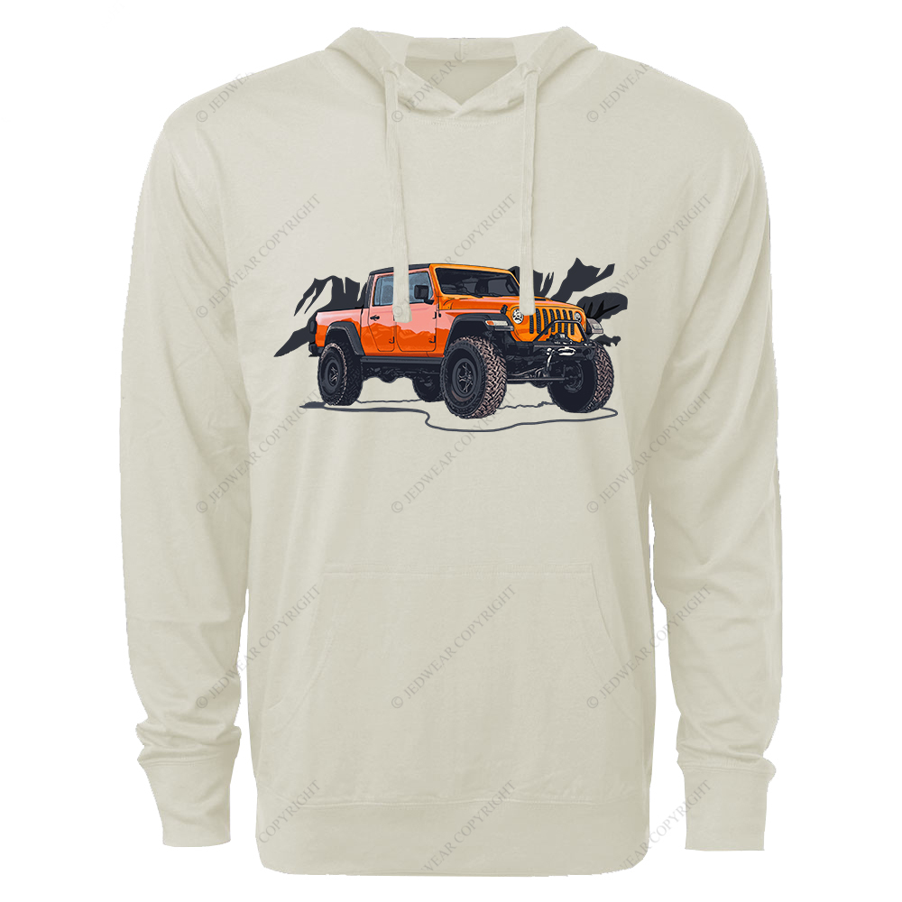 Truck Driving On Mountain Road Four-Wheeler Jp Oversized Lightweight Hoodie
