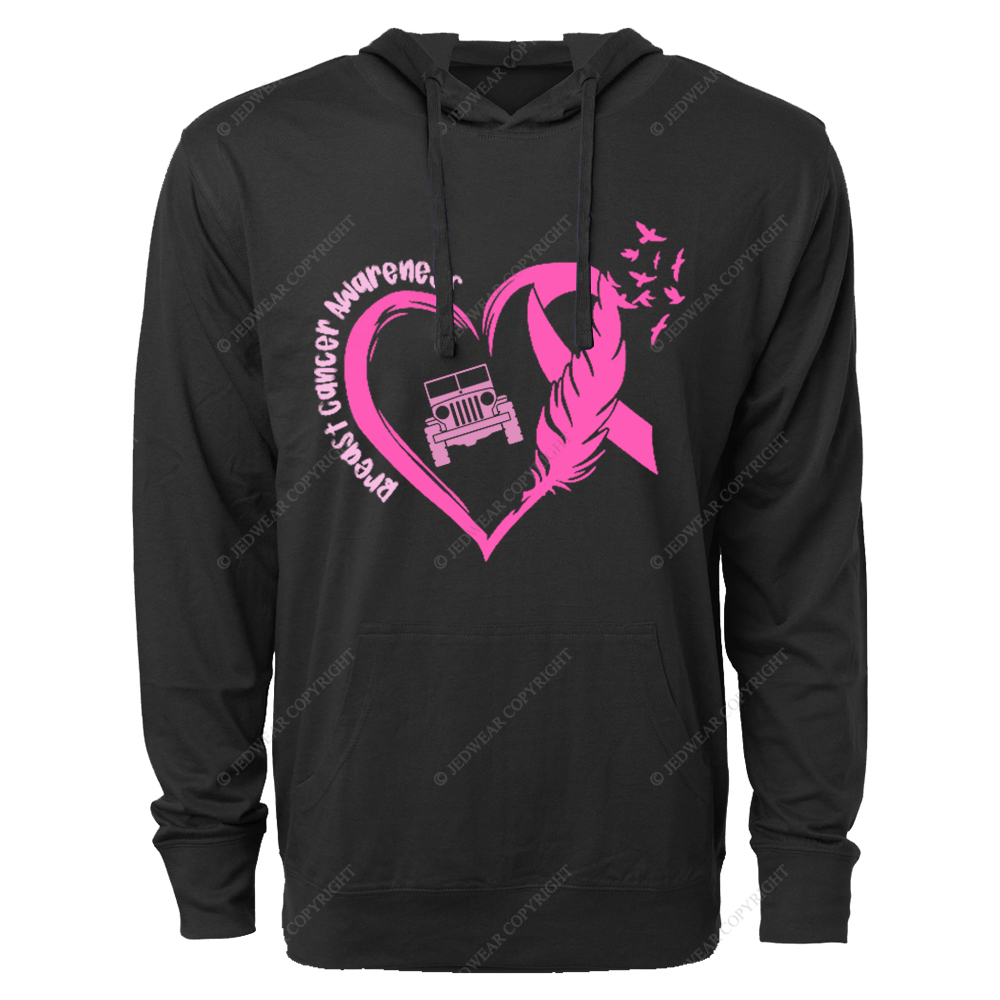 Breast Cancer Awareness Love Butterfly Jp Oversized Lightweight Hoodie