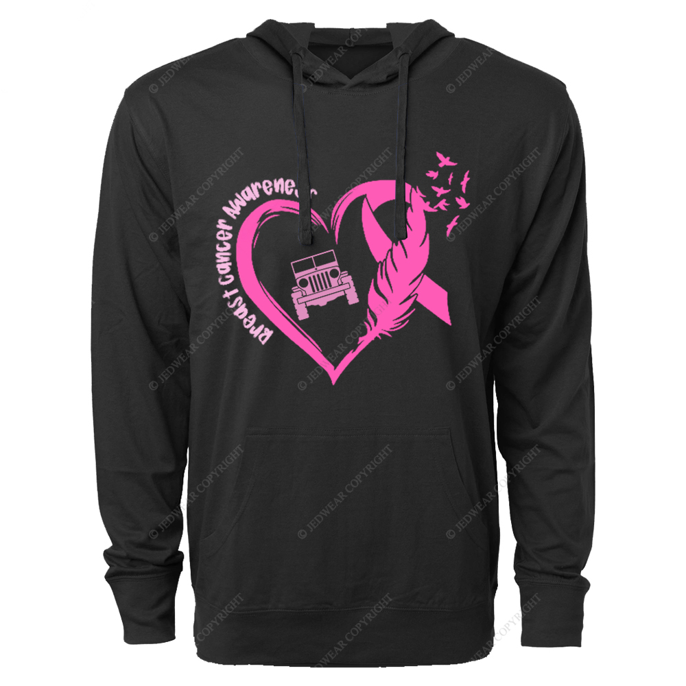 Breast Cancer Awareness Love Butterfly Jp Oversized Lightweight Hoodie