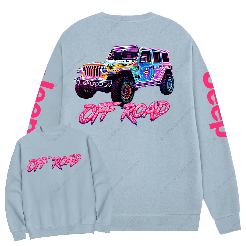 Colorful Neon Lines Jp Crew Neck Sweatshirt