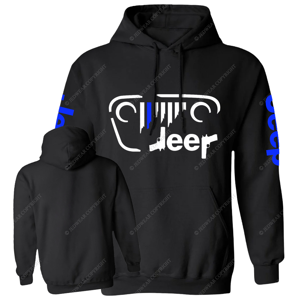 Police Cordon Gun The Blue Line Jp Casual Hoodie