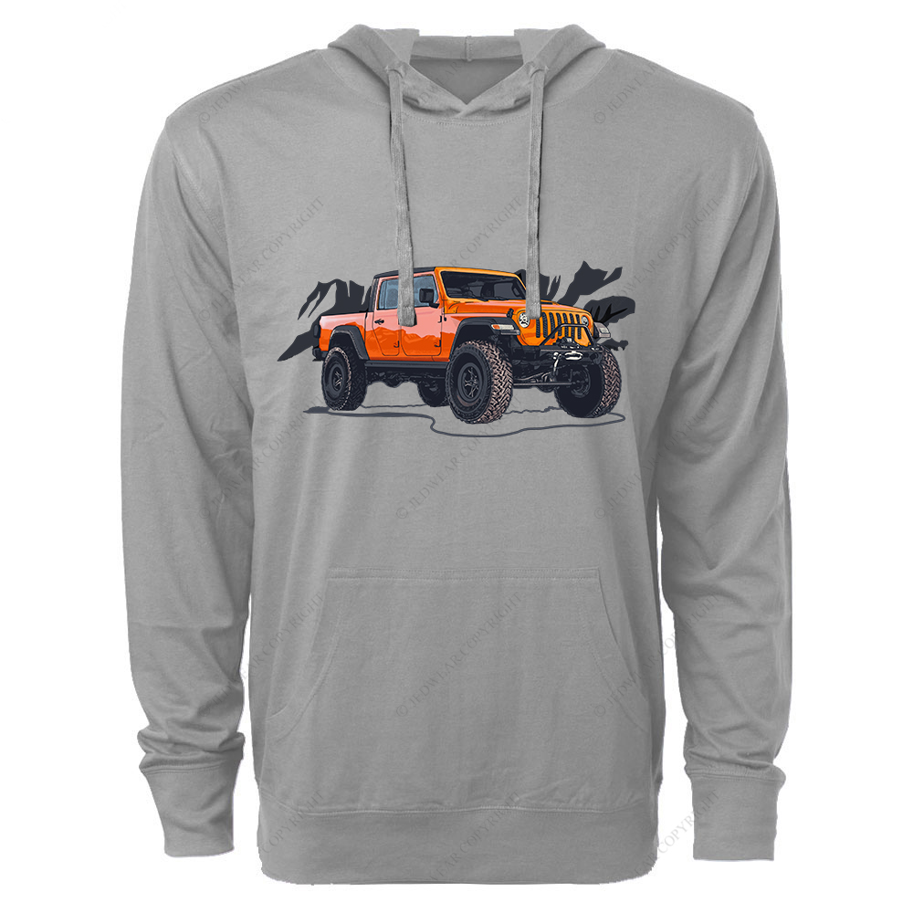 Truck Driving On Mountain Road Four-Wheeler Jp Oversized Lightweight Hoodie