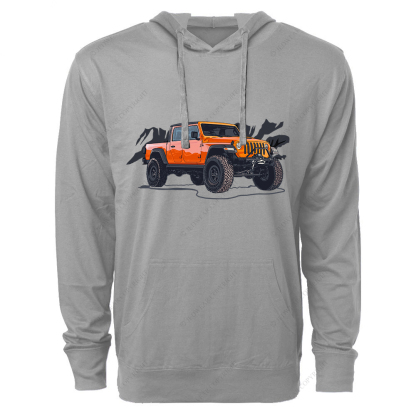 Truck Driving On Mountain Road Four-Wheeler Jp Oversized Lightweight Hoodie