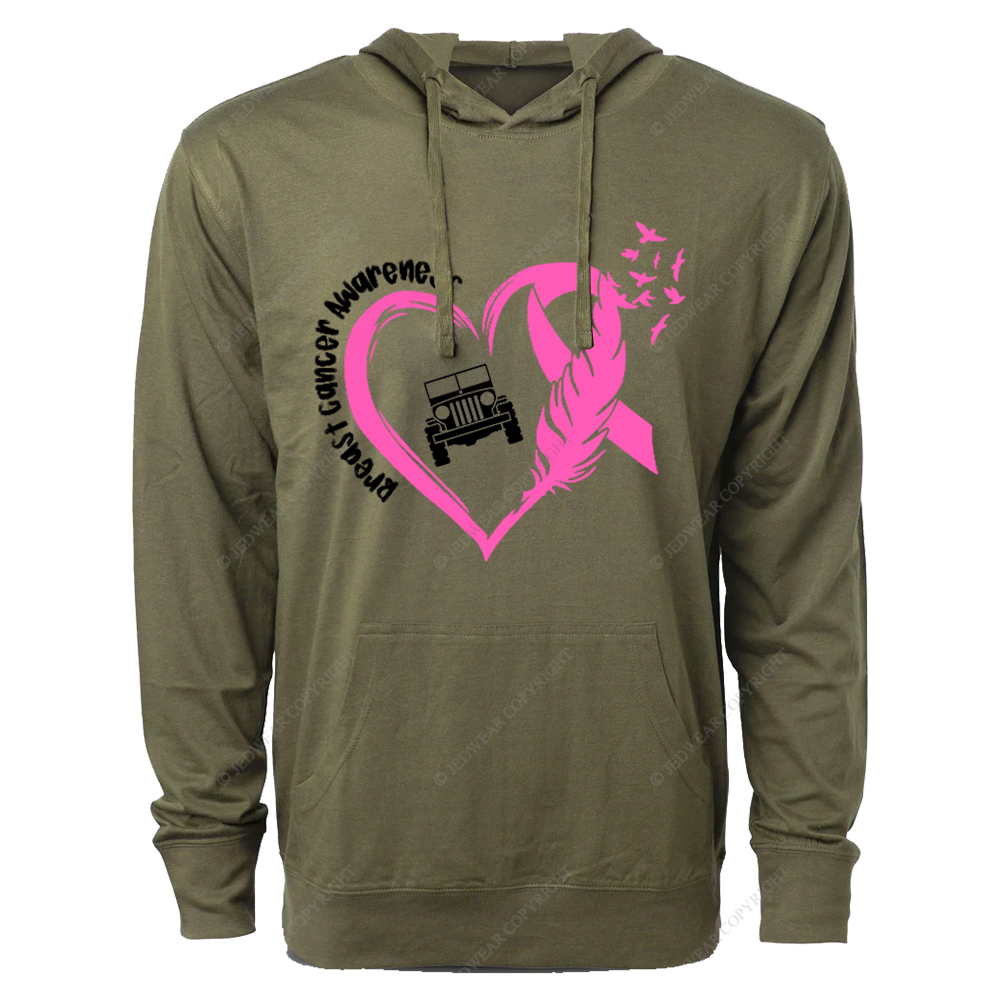 Breast Cancer Awareness Love Butterfly Jp Oversized Lightweight Hoodie