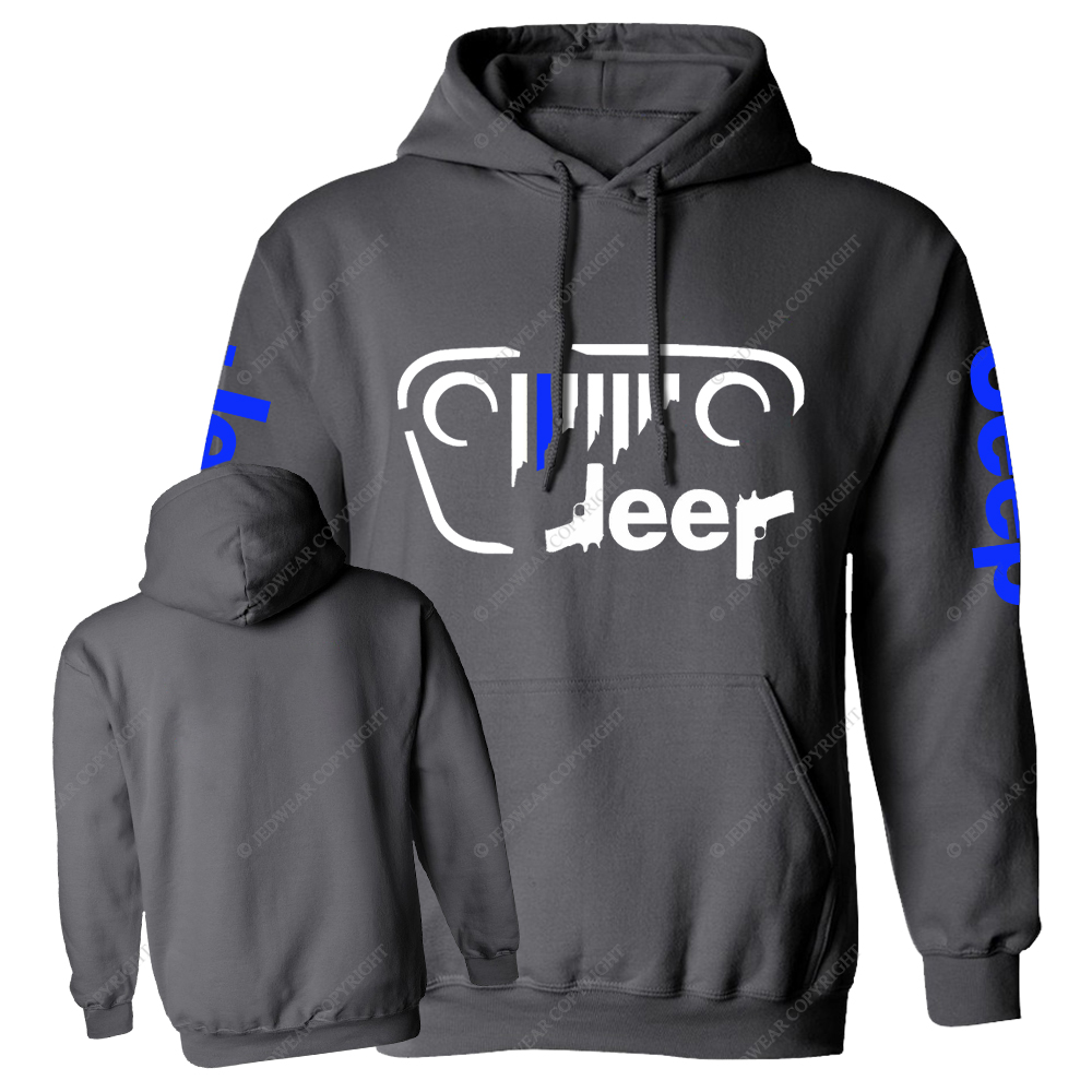 Police Cordon Gun The Blue Line Jp Casual Hoodie