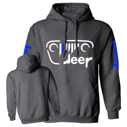 Police Cordon Gun The Blue Line Jp Casual Hoodie