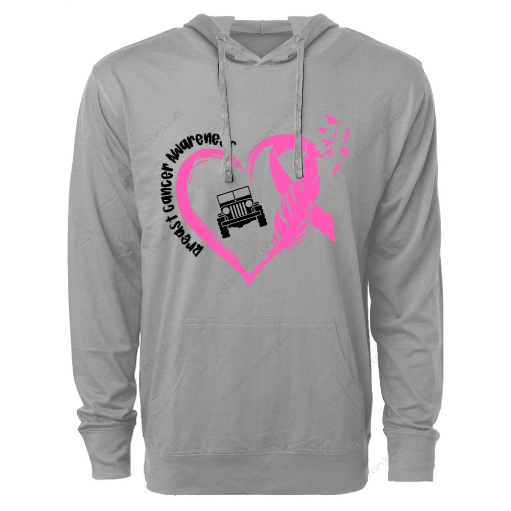 Breast Cancer Awareness Love Butterfly Jp Oversized Lightweight Hoodie