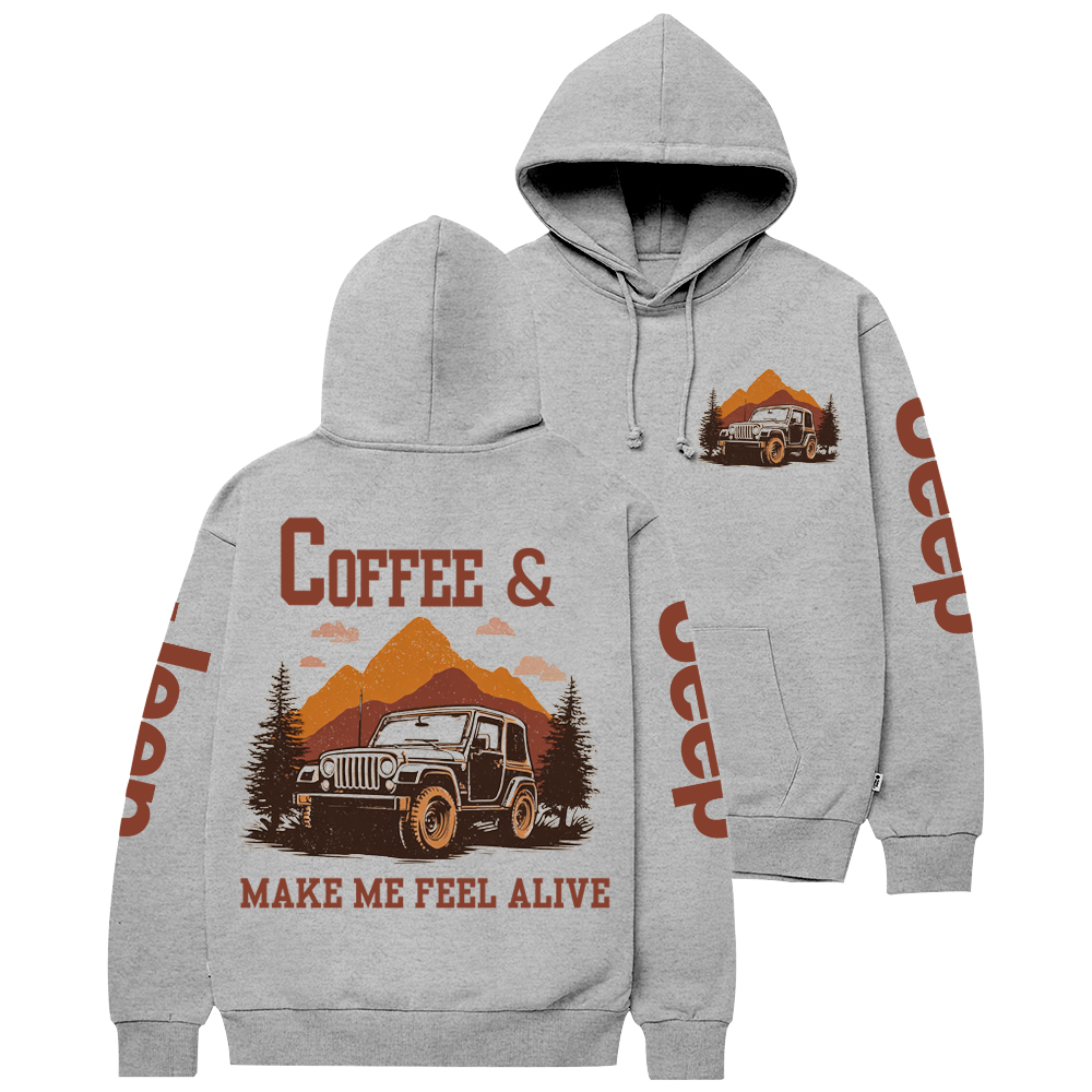 Coffee & Jeeps Make Me Feel Alive Jp Casual Hoodie