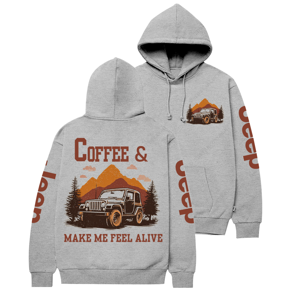 Coffee & Jeeps Make Me Feel Alive Jp Casual Hoodie