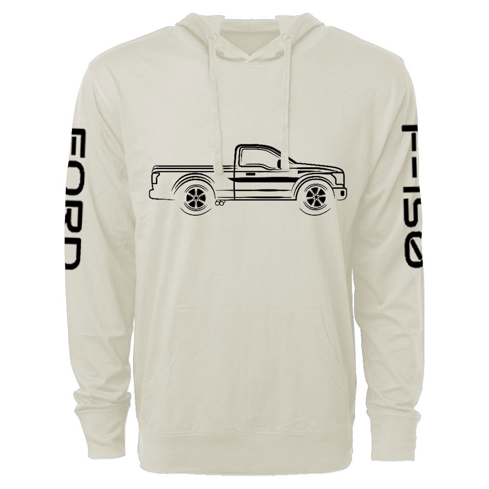 F-150 Raptor Single Cab Truck White Outline Oversized Lightweight Hoodie