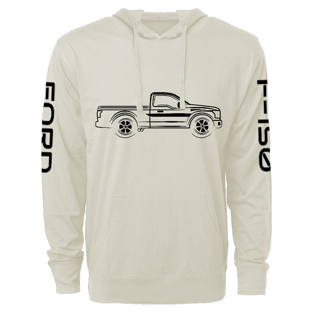 F-150 Raptor Single Cab Truck White Outline Oversized Lightweight Hoodie