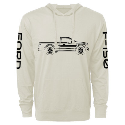 F-150 Raptor Single Cab Truck White Outline Oversized Lightweight Hoodie