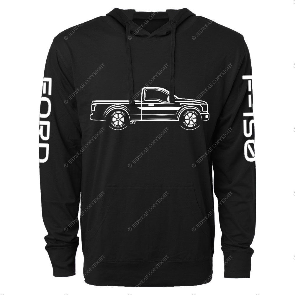 F-150 Raptor Single Cab Truck White Outline Oversized Lightweight Hoodie